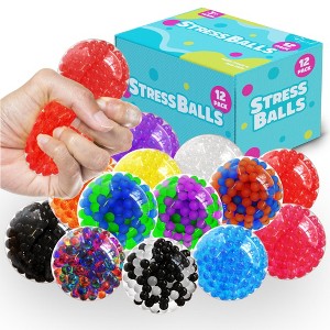 Beyond Innoventions Stress Balls Set – 12 Pack – Fidget Toys for Adults & Kids, Squishy Sensory Balls for Anxiety, Autism, ADHD & Stress Relief - 1 of 4