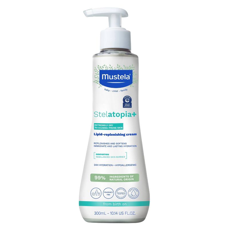 Mustela Stelatopia + Lipid Replenishing Baby Eczema Cream - Fragrance Free - 10.14 fl oz, 1 of 7