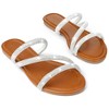 Perphy Women's Rhinestones Slippers Slip on Strappy Flat Sandals - 3 of 4