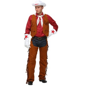 HalloweenCostumes.com Mens Men's Plus Size Rodeo Cowboy Costume - 1 of 3