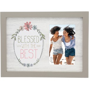 Pavilion Gift Company - Blessed - 12" x 9" MDF Frame (Holds 4" x 6" Photo) - Single Image Frames - 1 of 4