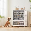 Acekool Pet Wardrobe Closet, Stackable Storage Bins with Lids & Wheels, Hanging Rod, Collapsible Organizer for Accessories, Clothes, Blankets, Toys - 2 of 4