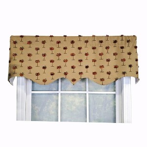 RLF Home Modern Design Classic Curacao Regal Style Window Valance 50" x 17" Light Oak - 1 of 4