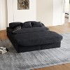 JOYRACER 75" 2-in-1 Convertible Foldable Sofa Bed with Blanket & 4 Pillows, Floor Sleeper Lounge Sofa, Couch for Living Room, Bedroom, Apartment - 2 of 4