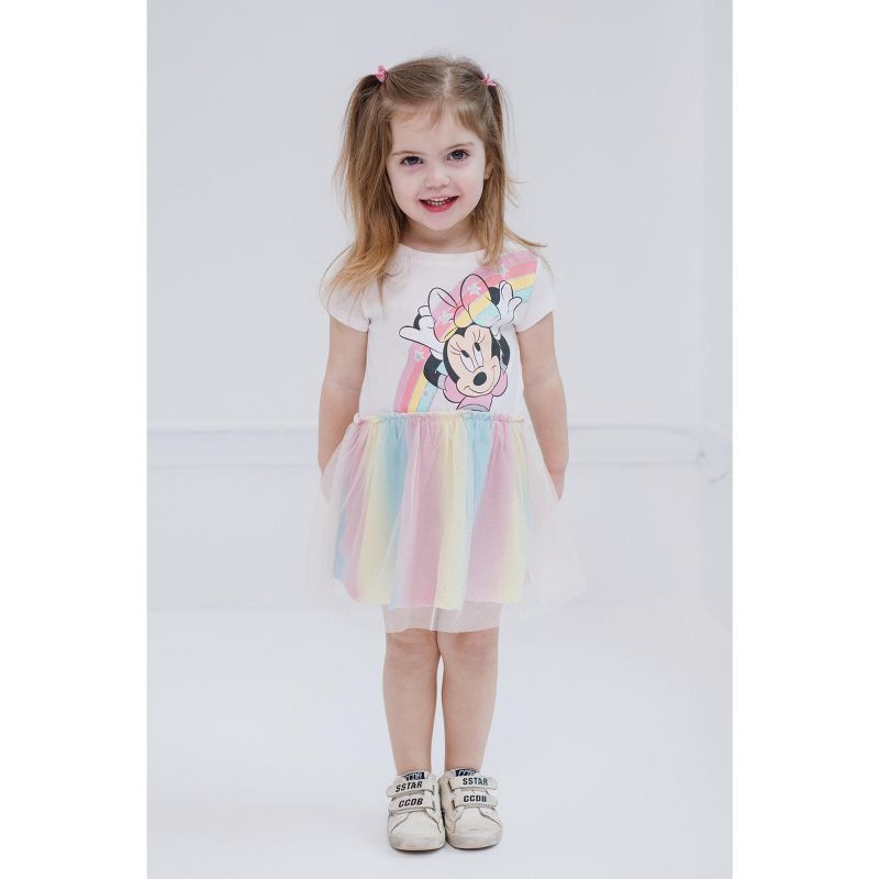 Disney Minnie Mouse Mickey Mouse Rainbow Tulle Dress Toddler to Big Kid, 4 of 7