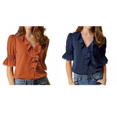 brown red/navy blue