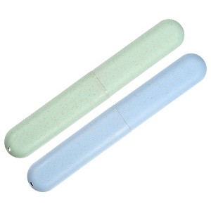 Unique Bargains Toothbrush Travel Case Traveling PP Portable Toothbrush Holders Cases for Travel Business 8.07''x1.22''x0.83'' - 1 of 4
