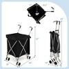 Costway Folding Shopping Cart Utility w/ Water-Resistant Removable Canvas Bag Black\Blue - image 4 of 4