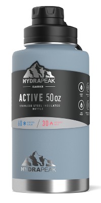 Hydrapeak 72 oz Insulated Water Bottle - Large Stainless Steel Double Wall Vacuum Insulated Water Jug, Leak Proof & Spill Proof