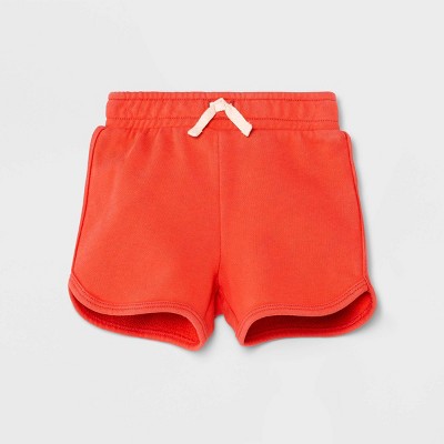 Baby Dolphin Hem Knit Shorts - Cat & Jack™ Coral Red Newborn