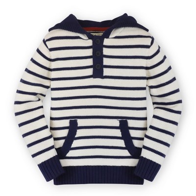 Hope & Henry Boys' Organic Long Sleeve Fisherman Cable Pullover