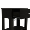 NicBex 1 Drawer Rolling Kitchen Island Cart with 2 Open Shelves,Kitchen Island on Wheels with Storage,Island Table for Kitchen - 4 of 4