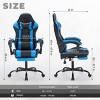 Ergonomic Gaming Chair with Footrest and Massage Lumbar,Adjustable Recliner Computer Chair-The Pop Home - 4 of 4