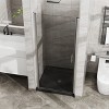 VYNXARIA 34"x72" Pivot Shower Door Combo w/ 35.4" Black Acrylic Shower Base, Chrome Aluminum Finish, Semi-Frameless Tempered Glass Design - 4 of 4