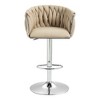 Resenkos Counter Bar Stools, Counter Stool,360�� Swivel Bar Stools Set of 2 with Woven Back & Footrest(Yellow) - 3 of 4