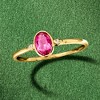 Pure Collection by Ross-Simons 0.60 Carat Pink Topaz Ring With Diamond Accents in 14kt Yellow Gold Size 9 - 4 of 4