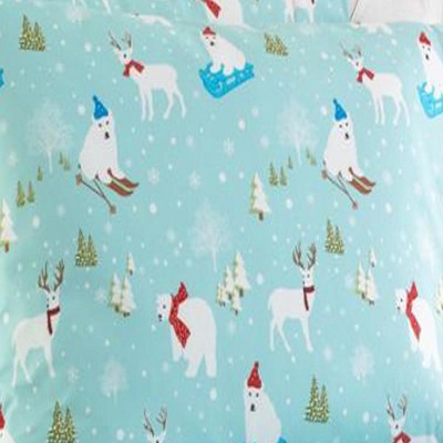 Fun in the Snow Queen Micro Flannel Sheet Set