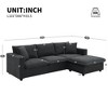 CAVINAS Modern Modular Sectional Sofa, 100.4*64.6" L-shaped Couch Set with 2 Free pillows, 4-seat Polyester Fabric Couch Set - 2 of 4