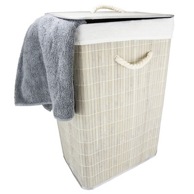Home Basics Rectangular Bamboo Hamper