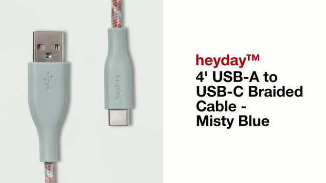 USB-C to USB-A Braided Cable - heyday™, 6 of 10, play video