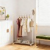 Metal Garment Rack with Wheels, Rolling Freestanding Clothes Rack for Small Spaces Bedroom Entryway - 2 of 4