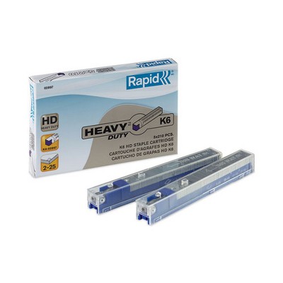 Rapid Staple Cartridge, 0.25" Leg, 0.5" Crown, Steel, 210/Cartridge, 5 Cartridges/Pack, 1,050/Pack