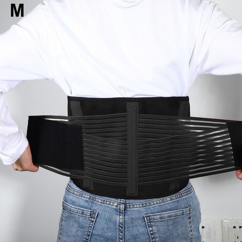 Unique Bargains Breathable Back Lumbar Adjustable Support Belt 1 Pc, 4 of 7