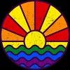 Design By Humans Summer LGBTQIA+ Pride Sunset Ocean By krobilad Tank Top - 2 of 2