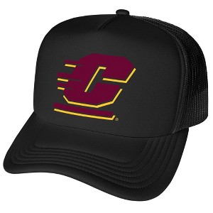 Official Central Michigan University Primary Logo Foam Snapback Trucker Hat - for Men and Women Black, Black, One Size - 1 of 4