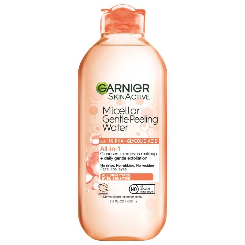 Garnier SkinActive Peeling PHA + Glycolic Acid Micellar Water Face Cleanser - 13.5 fl oz, 1 of 9