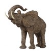 NAYSAYE Party Decoration and Accessories Tai Polyresin Elephant Accent Trumpeting for Home and Office, Brown, 8"*12"*3.3" - 3 of 4