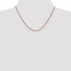 Black Bow Jewelry 1.4mm, 14k Rose Gold, Diamond Cut Solid Spiga Chain Necklace - 2 of 4