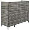 Cesicia 47.5"W Wicker Outdoor Storage Cabinet with Tempered Glass Desktop, Weather-proof ,Three Doors, Adjustable Shelf, and One Drawer - 2 of 4