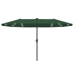 Ainfox 13ft Outdoor Patio Umbrella with Solar Lights, Double-sided Deck Pool Umbrella with 1.5 Inch Pole, Fade Resistant  for Porch, Market, Backyard - 1 of 4