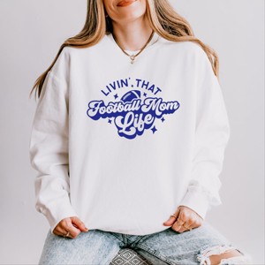 Simply Sage Market Livin' That Football Mom Life Lightweight Garment Dyed Sweatshirt - 1 of 4