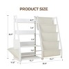 INFURNIC Decorative Bookshelf Toy Organizer Toddler 3 Tier Sling Bookcase Book with Side Pocket Pocket for Storage - 3 of 4