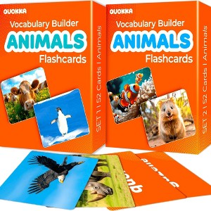 QUOKKA Flash Cards for Toddlers - Speech Therapy Toys - Vocabulary Builder for Kids - 1 of 4
