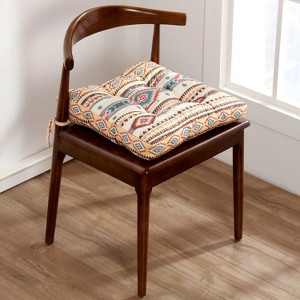 Barefoot Bungalow Phoenix Outdoor/Indoor All Weather Wicker Seat Cushions Chair Pad, 18x18-inch, Tan - 1 of 3