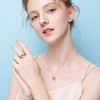 Heart Stud Earrings for Women Engraved Faith Created Fire Opal Ginger Lyne Collection - 4 of 4