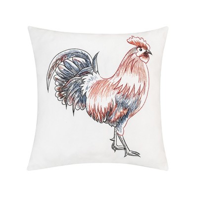 C&F Home 18" x 18" Rooster Strut Indoor / Outdoor Embroidered Throw Pillow