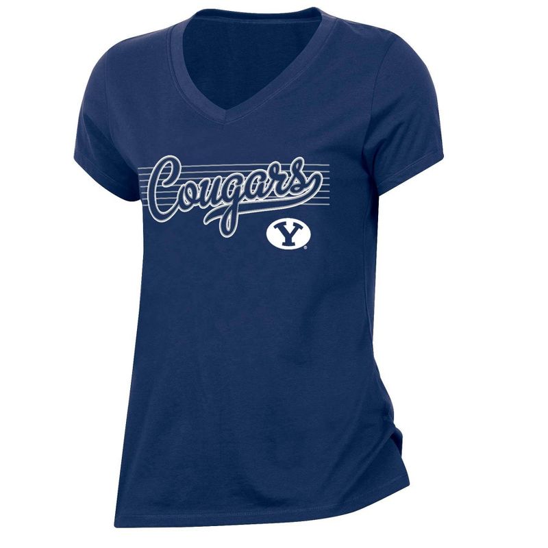 NCAA BYU Cougars Women&#39;s V-Neck T-Shirt, 1 of 4