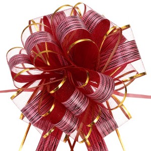 Unique Bargains Wedding Baskets Presents Christmas Large Pull Bow Gift Wrapping Bows Ribbons 20 Pcs - 1 of 4