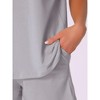 INSPIRE CHIC Women's Pajama Set Short Sleeve Lounge Set Elastic Shorts 2 Piece Pjs Sets with Pockets - 4 of 4