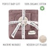 Luxury Organic Cotton Baby Swaddle Receiving Blanket + Hat Gift Set for Newborns and Infant Boys & Girls - 3 of 4