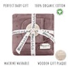 Luxury Organic Cotton Baby Swaddle Receiving Blanket + Hat Gift Set for Newborns and Infant Boys and Girls - image 3 of 4