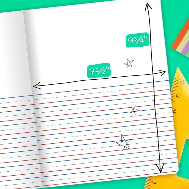 Mead Primary Journal Half Page Ruled Writing Tablet: K-2 Composition Notebook with Picture Space, 200 Pages, Hard Cover, 3 of 7