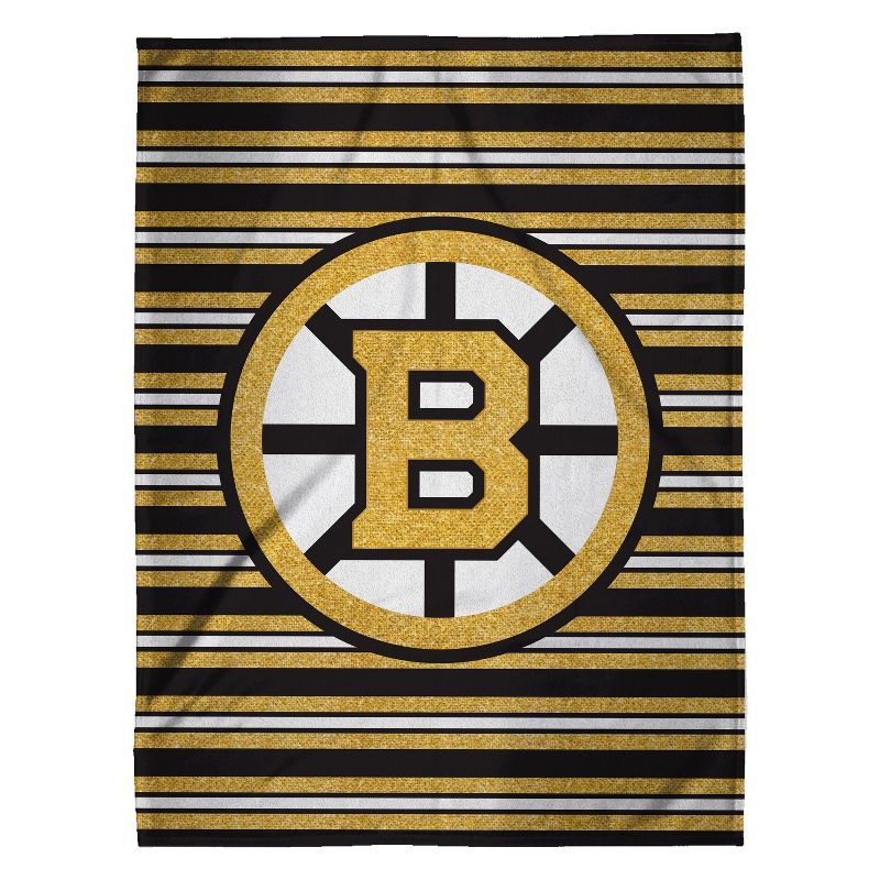 Sleep Squad Boston Bruins 100th Anniversary 60 x 80 Raschel Plush Blanket, 3 of 6