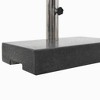 vidaXL Granite Parasol Base, Rectangular Umbrella Stand, 55.1 lb with Stainless Steel Tube Holder, Black, Adaptable for 1.5"/1.9" Umbrella Poles - 4 of 4