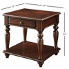 Acme Furniture Farrel End Table Walnut : Living Room Furniture with Storage Shelf, MDF Veneer Finish - 3 of 4
