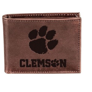 Evergreen NCAA Clemson Tigers Brown Leather Bifold Wallet Officially Licensed with Gift Box - 1 of 2